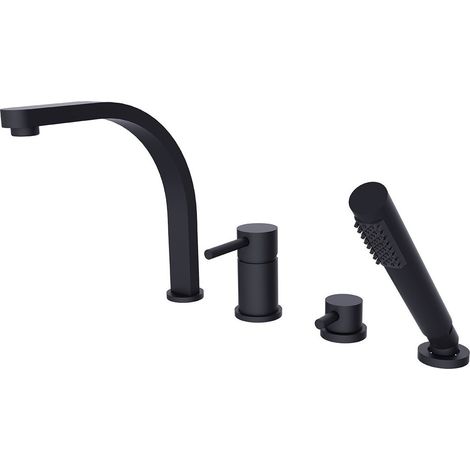 Rubinetto per vasca da bagno a 4 fori nero Deco Besco (1/4)