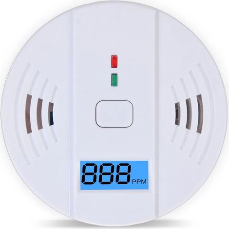 Détecteur de monoxyde de carbone Eaxus Air-Guard Classic – Détecteur de CO numérique avec écran LCD, alarme de 85 dB et fonctionnement sur piles (1/5)