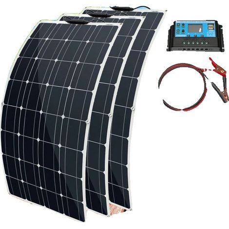 Panneau Solaire, Haute Efficacité Monocristallin, Design Flexible, système solaire de 300w (1/2)