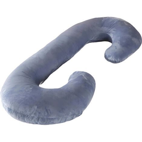 Almohada de apoyo para el embarazo, diseño en forma de U, relleno de microfibra suave, fórmula C. (1/2)