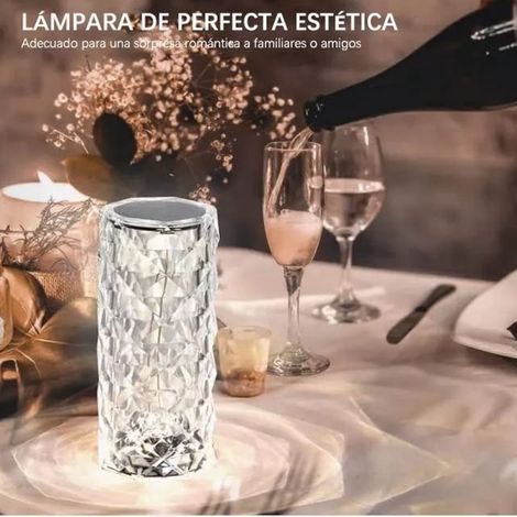 Lampe de table tactile RGB 16 couleurs avec télécommande et fonction rose, veilleuse d'ambiance USB tactile, idéale pour la chambre à coucher. (1/5)