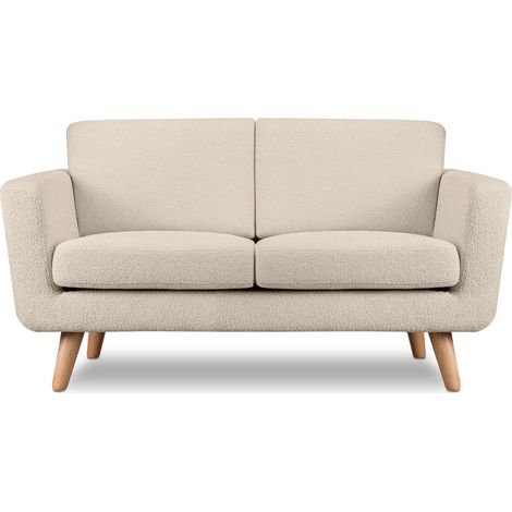 KONSIMO Schlafsofa mit Armlehnen "TAGIO", Creme, Stoff, Scandinavian, 153x80x84 cm (1/4)