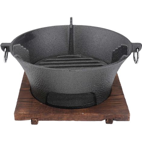 Réchaud à charbon idéal pour le camping et les barbecues en extérieur. Couleur noire et structure robuste. 1 ensemble (1/5)