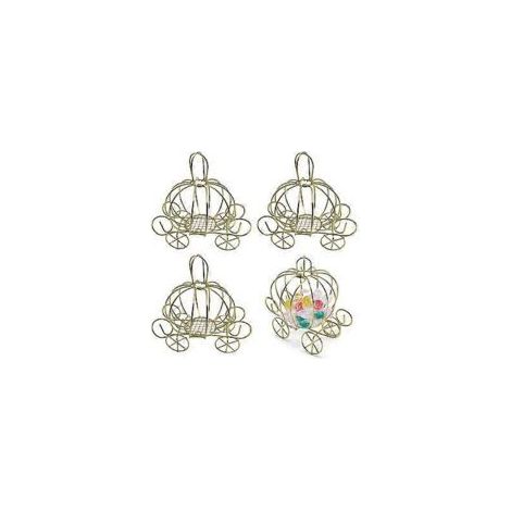 Statuetta di carrozza da principessa in filo d'oro, carrozza decorativa con contenitore versatile per matrimoni, compleanni, feste, un regalo premuroso per occasioni speciali - Crezuo