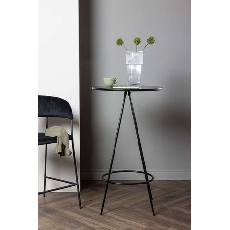 Bistro table de bar Ø60cm noir.