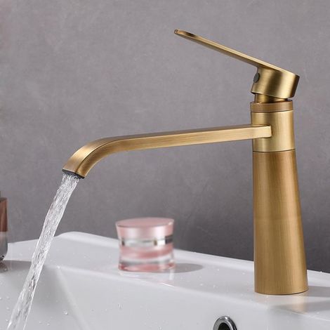 Robinet cascade pour vasque - laiton - monocommande - monotrou (1/5)