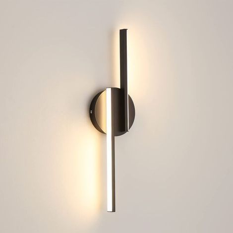 Applique Murale LED Intérieur, Lampe Murale Moderne 16W, Appliques Aluminium 3000K Lumière Chaude pour Salon Couloir Salle de Bain Escalier Veilleuse (1/5)