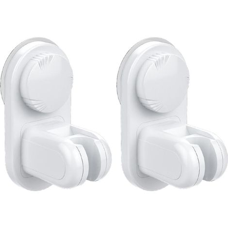 2 supports muraux de douche, support de douche à ventouse réglable pour salle de bain, base de douche à 5 angles (1/5)
