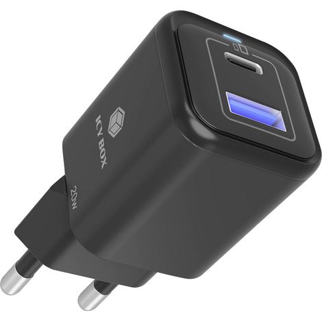 ICY BOX Wandladegerät mit 20 W USB-C® Adapter 20 W Schwarz (1/5)