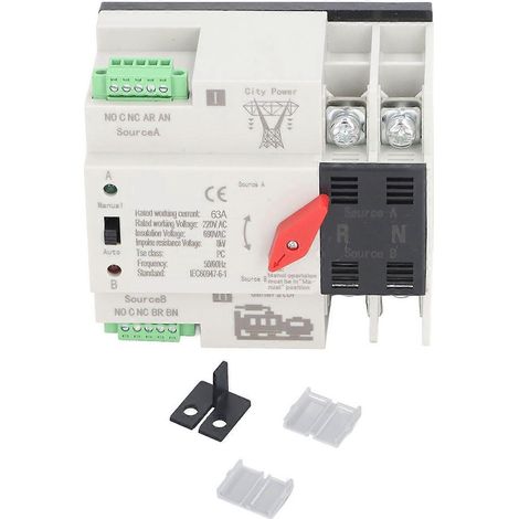 Automatischer Dual-Power-Umschalter 2P Millisekunden-Schnellschaltsteuerung AC220V-Schiene Typ.