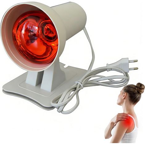 Infrarot-Lichttherapielampe, Infrarot-Heizlampe, verstellbarer Winkel, 110 W, zur Entspannung müder Muskeln, 11,5 x 17 x 18,5 cm (1/5)