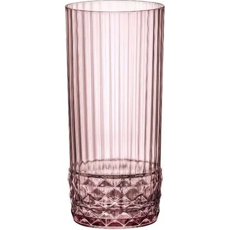Lot 6 Gobelets Hauts 49 Cl Lilas Rose - America's 20 - Bormioli