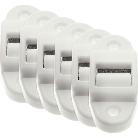 Ensemble de 6 accessoires pour rideaux : brosse de nettoyage pour tringle à rideaux, guide-courroie en plastique, rouleau de guidage. WHBYV (1/4)
