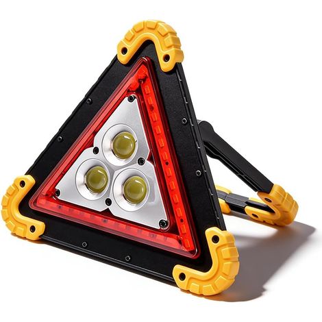 Triangle de signalisation LED pour voiture, 21 cm / 8,3 pouces, Triangle de sécurité pliable avec 4 modes d'éclairage (1/5)