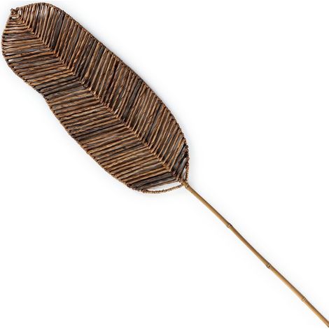 Ornement Feuille Tropicale en Bambou - Teinte bambou naturel doux (1/3)