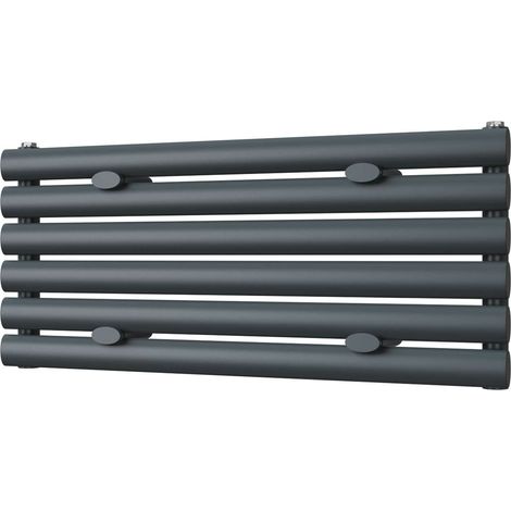 Omeara Axis - Anthracite Horizontal Radiator H348mm x W800mm Single Panel (1/3)
