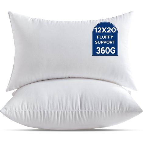 Coussin Rembourrage 30 x 50 cm Lot de 2 Petits Coussins Décoratifs Blancs pour Le Salon Canapé Lit Canapé Rectangulaire Housse de Coussin Garnissage Coussin (1/5)