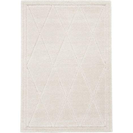 BOBOCHIC - Tapis poils ras AMEL motif graphique 120x170 Beige (1/5)