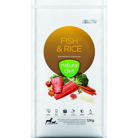 NATURA DIET DOG FISH & RICE 12 Kg