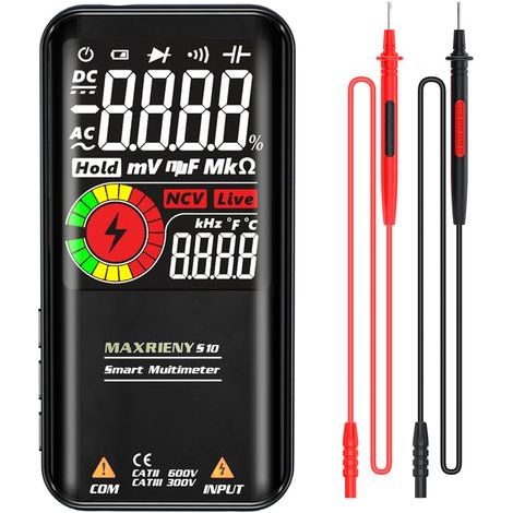 S10 Schwarzes TRMS-Multimeter mit 3,3"-LCD-Display und NCV (batterielos) (1/5)
