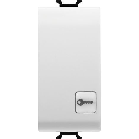 BOUTON-POU. 1M 1P NO 16A 'CLÉ' BL. SAT. GEWISS GW15152