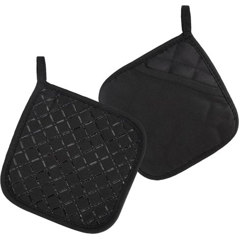 2 Pièces Maniques Cuisine, 17,5 cm Maniques en Coton avec Poche (1/5)