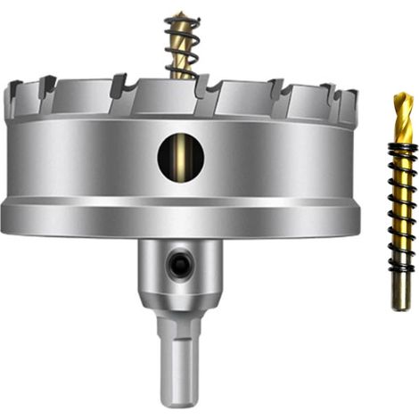 Scie cloche au carbure, fraise cloche TCT inoxydable, élargisseur de trou — 100 mm convient pour l'acier inoxydable et la tôle fine. (1/5)