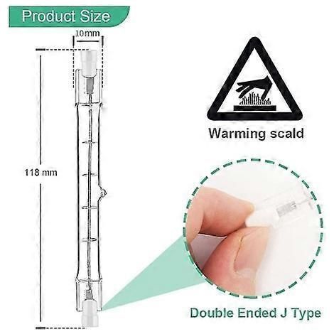 Lampe halogène R7s 118 mm 200 W 230 V, tige halogène R7s, lampe halogène R7s à intensité variable (1/4)