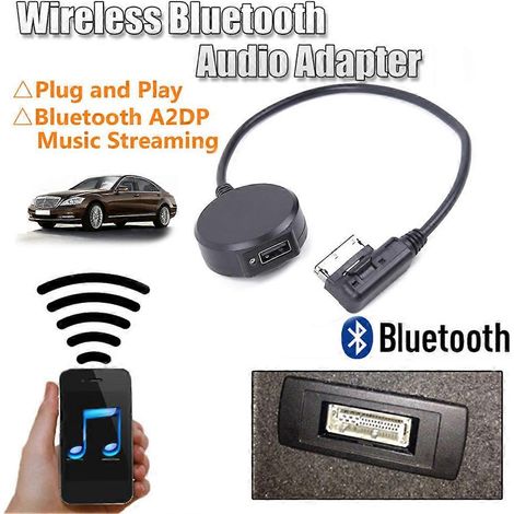 Câble adaptateur AUX Bluetooth 5.0 pour Mercedes-Benz Classe C, Classe E W212, CLS, S212 et C207 avec entrée audio, interface multimédia et MMI. (1/5)