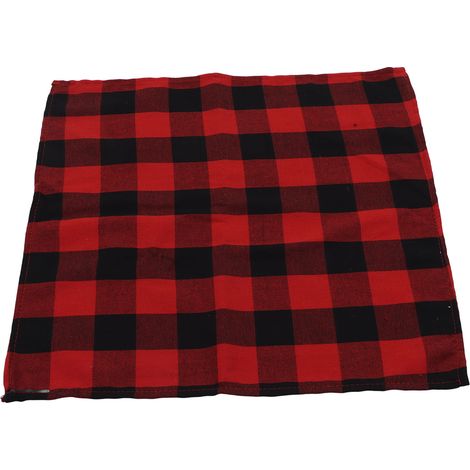Nappe de table rouge à carreaux 5 pièces 45x45cm, motif décoratif, polyester durable et réutilisable, idéale pour fêtes et dîners (1/5)