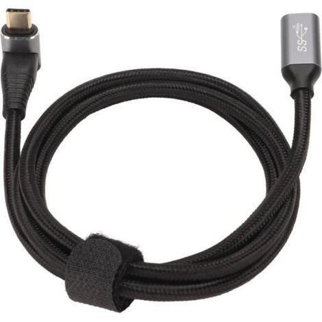 Câble USB C mâle vers USB femelle Câble USB C 3.1 mâle vers femelle PD100W Charge rapide 10 Gbit/s 4K à 60 Hz Câble (1/4)