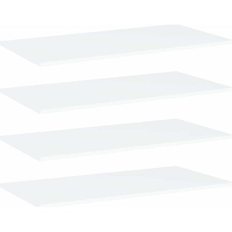 vidaXL Panneaux de bibliothèque 4 pcs blanc bois d’ingénierie (1/5)