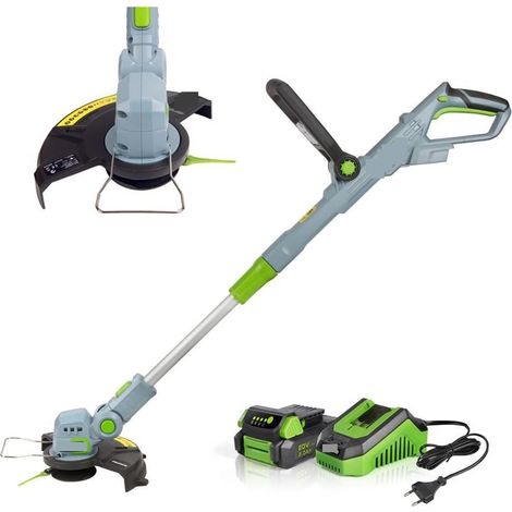 Tondeuse à Gazon électrique 20V Coupe-Herbe sans Fil Coupe-Herbe à dégagement Automatique Outils de Jardin d'élagage avec 20 Lames de Rechange (1/5)