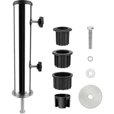 Tube universel en acier inoxydable, kit de support de parasol en acier inoxydable, base de parasol en acier inoxydable, accessoires pour parasol avec base en tube d'acier inoxydable (1/5)