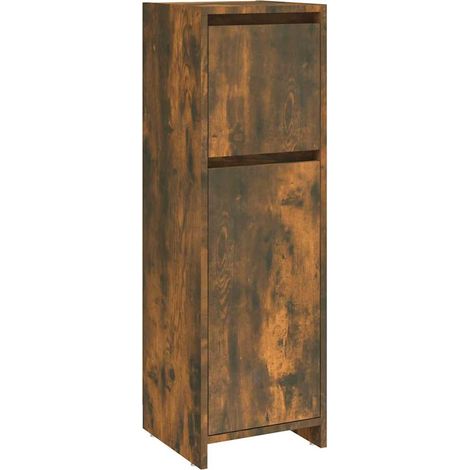 Maison Exclusive - Badezimmerschrank Räuchereiche 30x30x95 cm Hol (1/5)