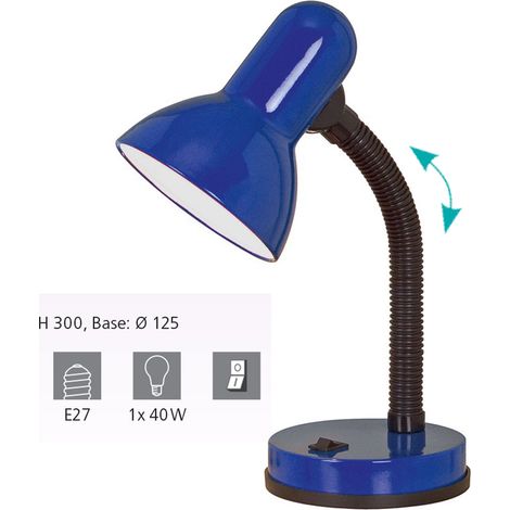 Schreibtischlampe Basic Blau mit flexiblem Arm Eglo (1/4)