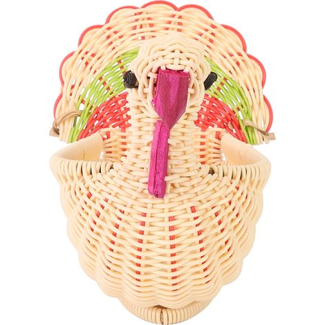 Panier de Rangement Miniature en Forme de Dinde Tressé à la Main pour Décoration Maison (1/5)