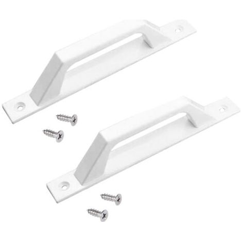 (Weiß) 2-teiliger weißer, gerader Aluminiumgriff, geeignet für Schiebetüren oder Drehtüren, praktisch und komfortabel (1/5)