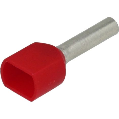 Embout de câble double galvanisé 2 x 1 mm² x 17 mm isolé