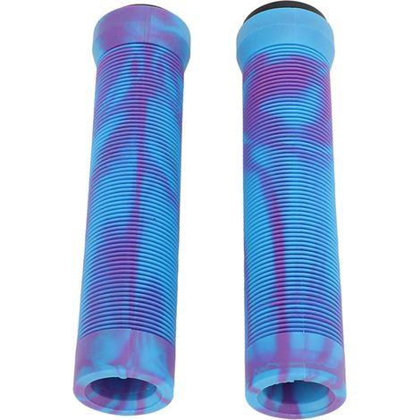 1 paire de poignées de guidon en caoutchouc de 22,2 mm avec texture antidérapante pour guidon de VTT, violet-bleu (1/5)