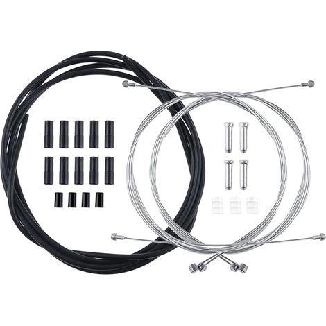 Câble de Frein de Vélo Kit de Câble de Changement de Vélo Universel avec Bornes de VTT et Beignets, Vélos de Route, Vélos Pliants, VTT, Noir (1/5)