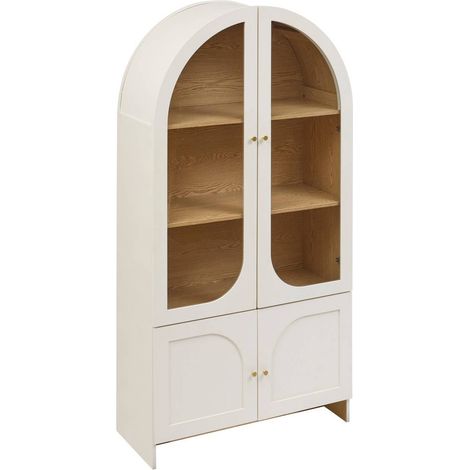 Armadio per porcellane a 4 ante e 4 livelli, avorio h180cm - Atmosphera créateur d'intérieur (1/5)