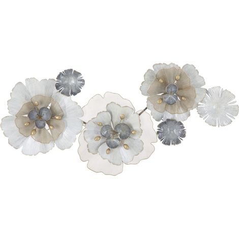 Pannello da muro Flowery in ferro multicolore 116,5x58 cm (1/5)
