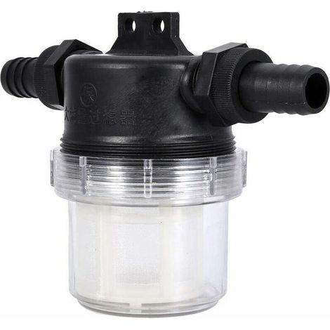 Filtro per pompa dell'acqua, irrigatore a rete, regolabile, in linea, filtro a rete trasparente, strumento di irrigazione per pompa dell'acqua da giardinaggio (interfaccia: 20 mm)