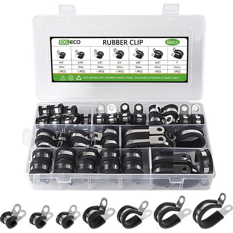 66pcs Collier Durite Caoutchouc 6mm 8mm 10mm 13mm 16mm 19mm 25mm (1/5)