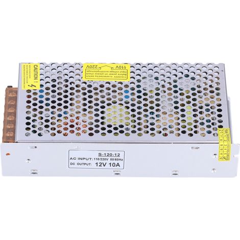 Alimentation S-120-12 12V 10A, transformateur DC 110V/220V vers 12V pour bande LED et caméra CCTV (1/5)
