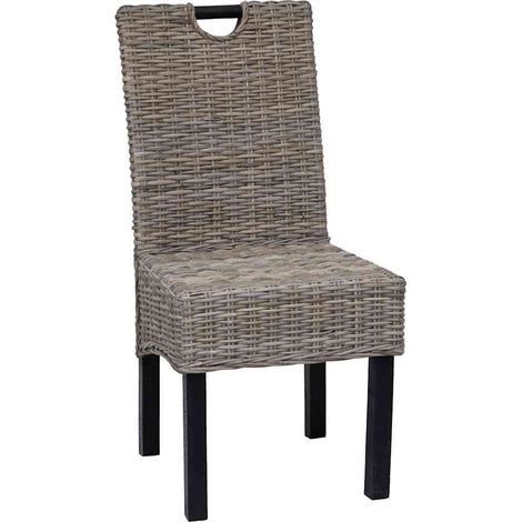 Maison Exclusive - Chaises à manger lot de 2 rotin Kubu bois de manguier (1/5)