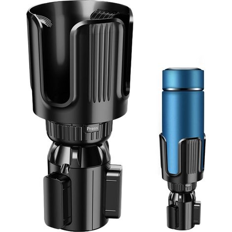 Porte-gobelet de voiture - Extension de porte-gobelet de voiture - Extension de porte-gobelet de voiture amovible avec base décalée - Adaptateur d'extension de porte-gobelet de voiture pour bouteilles (1/5)