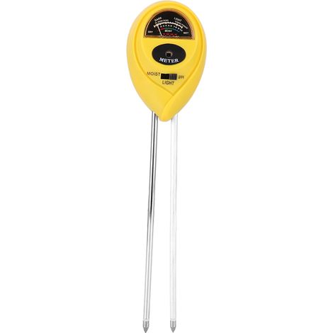 Medidor de Suelo 3 en 1, pH Humedad Luz, Sin Baterías, Sonda Doble – Ideal para Jardín y Plantas de Interior (1/5)