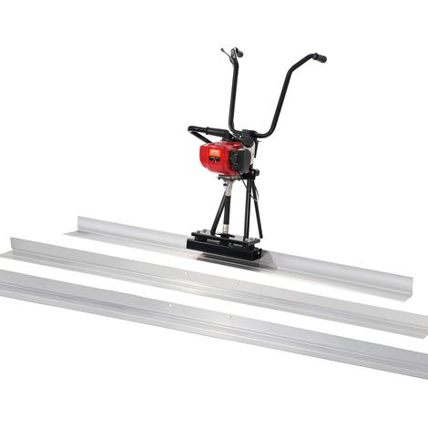 VEVOR Chape electrique pour beton a gaz, 3370 mm 2445 mm 1830 mm, kit flotteurs barres a bord droit aluminium, 6500 tr/min, finition ciment 4 temps avec poignees reglables en hauteur, outil pour beton